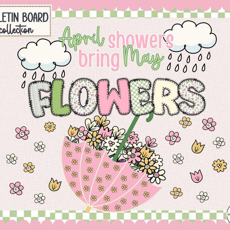 Spring Flower Bulletin Board - Etsy