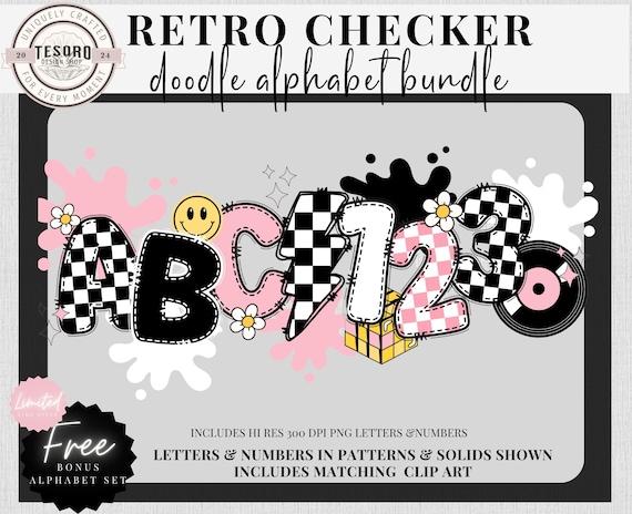 Doodle Alphabet Bundle PNG | Original Doodle Alphabet Letters A–Z | Digital Alphabet Set for Classroom Decor, Sublimation Crafts & Cricut