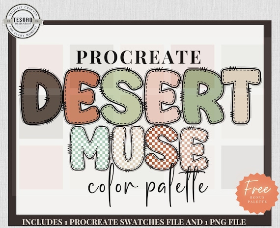 Desert Muse Procreate Palette Bundle| Muted Earth Tone Color Swatches for Procreate | Sophisticated Southwest Inspired Digital Art Color Set