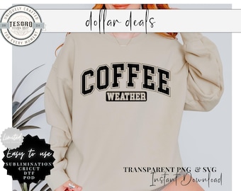 Coffee Weather Shirt PNG Winter Coffee Weather Holiday SVG Plaid Digital File for Sublimination  Christmas Sweater Mug Gift for Xmas Decor