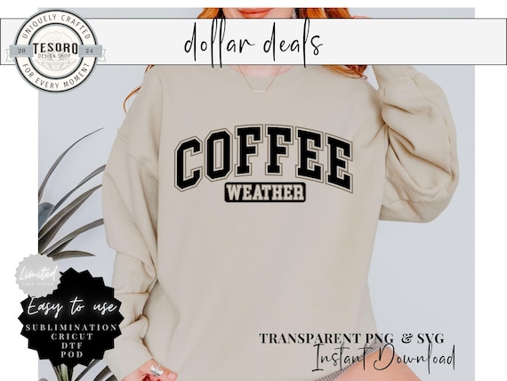 Coffee Weather Shirt PNG Winter Coffee Weather Holiday Plaid Digital File for Sublimination  Christmas Sweater Mug Gift for Xmas Decor
