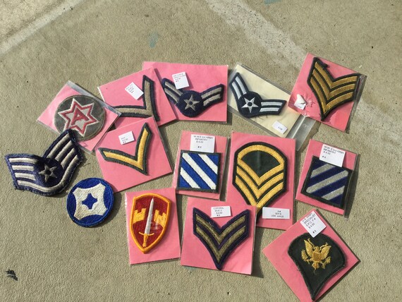 14 Vintage Military Patches