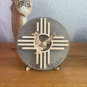 Housewarming Gift Southwestern Decor for Housewarming Wedding Birthday Anniversary Plaque with Road Runner Zia in 3D