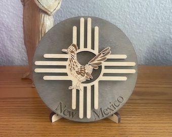 Housewarming Gift Southwestern Decor for Housewarming Wedding Birthday Anniversary Plaque with Road Runner Zia in 3D