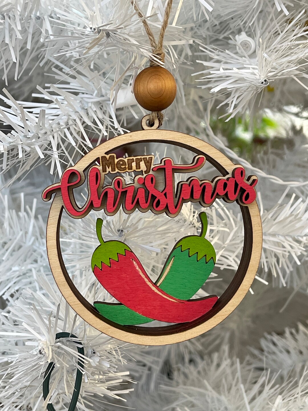 Red, Green or Christmas, Chile Ornament Play on Words, New Mexico World