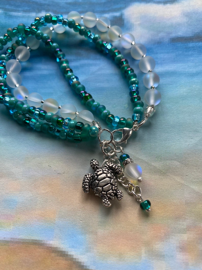 Mermaid Glass Bracelet 3 Strand Mermaid Teal and - Etsy