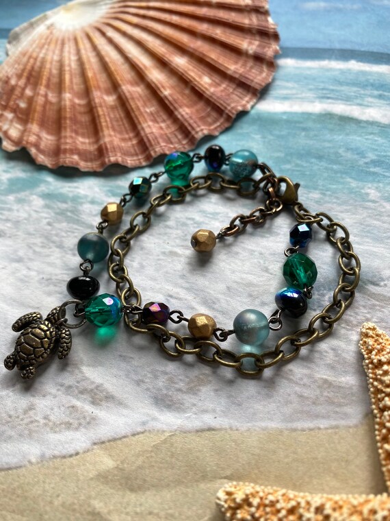 Bracelet with cheap turtle charm