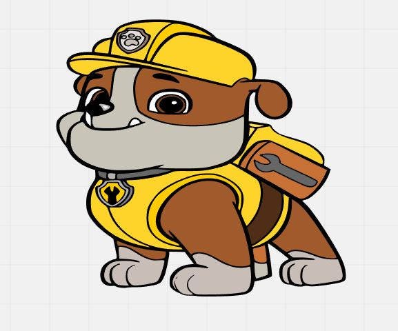 Download Rubble Paw Patrol Paw Patrol Svg Svg Cut File Paw Patrol ...