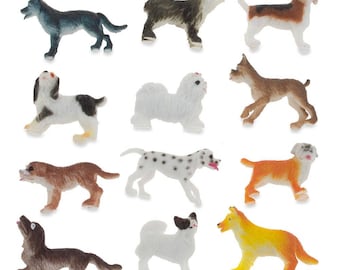 Dog Figurines Set Etsy