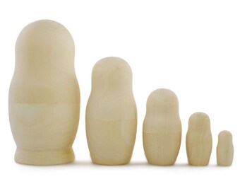 unpainted nesting dolls wholesale