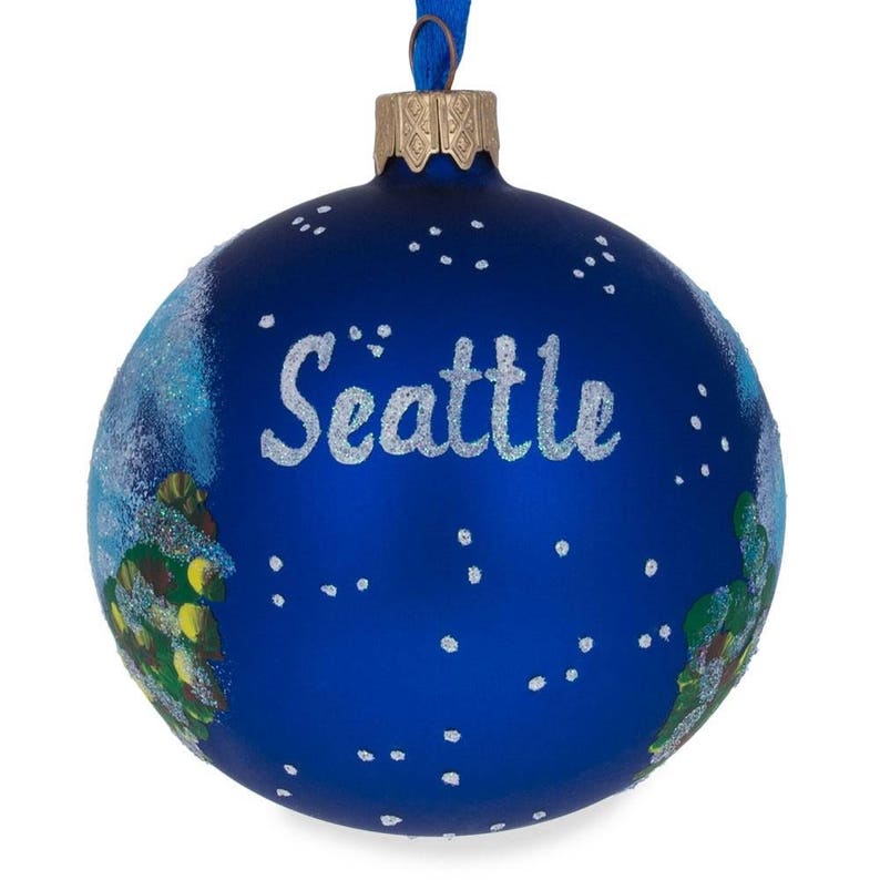BestPysanky Seattle Washington Glass Ball Christmas Ornament Etsy