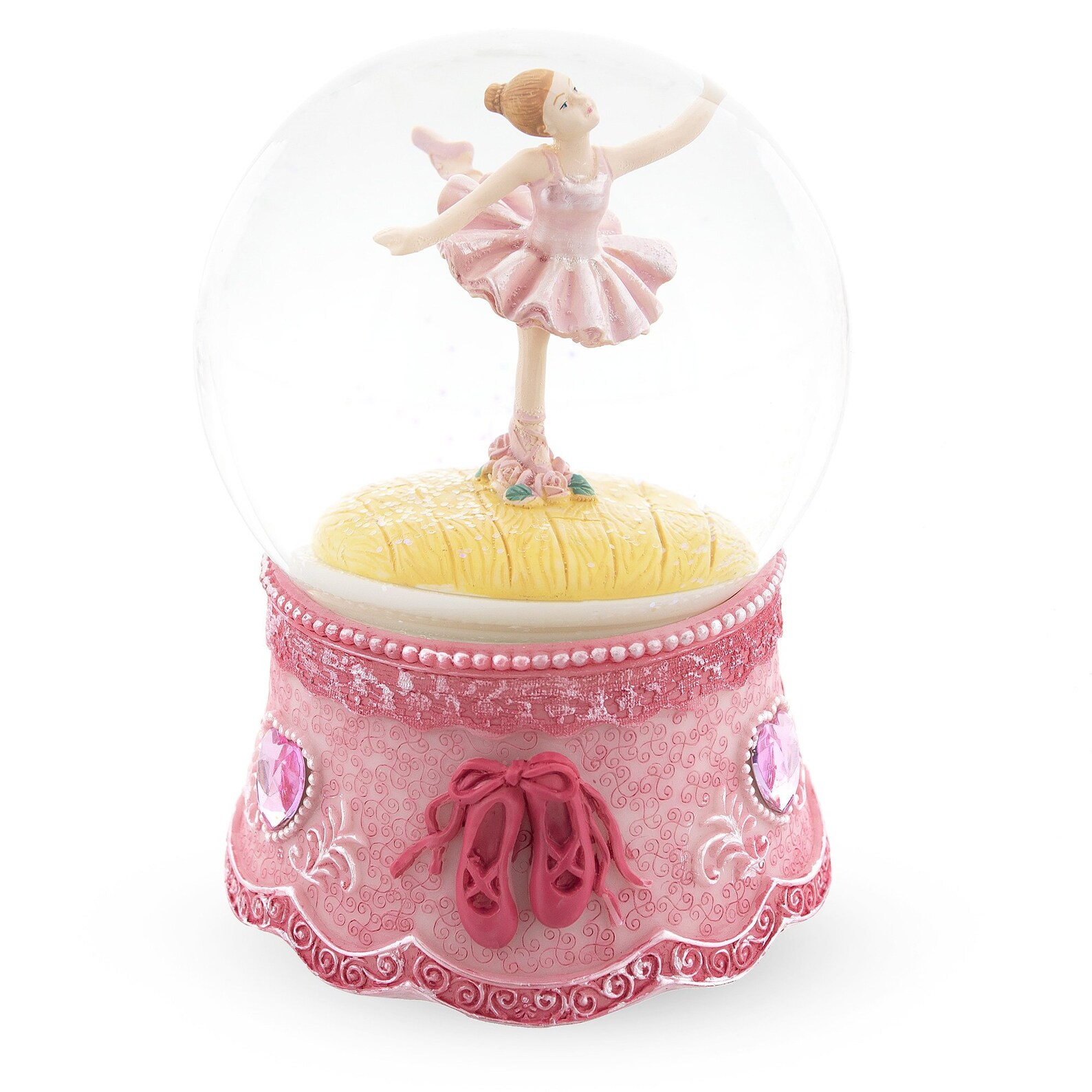 Spinning Ballerina in Pink Snow Globe Etsy