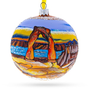 Arches National Park, Utah, USA Glass Ball Christmas Ornament 4 Inches
