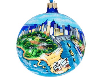 Sydney, Australia Glass Ball Christmas Ornament 4 Inches