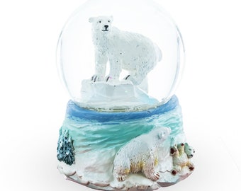 Arctic Wonderland Mini Water Snow Globe: Polar Bears in Serenity