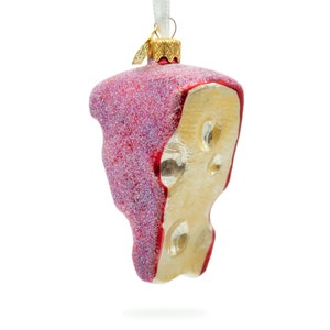 Cheese Slice Glass Christmas Ornament