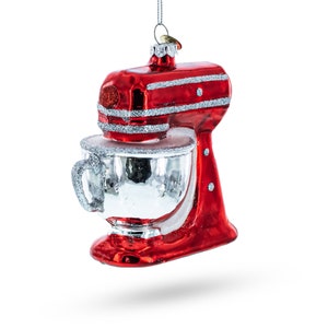 Retro Stand Kitchen Mixer - Blown Glass Christmas Ornament