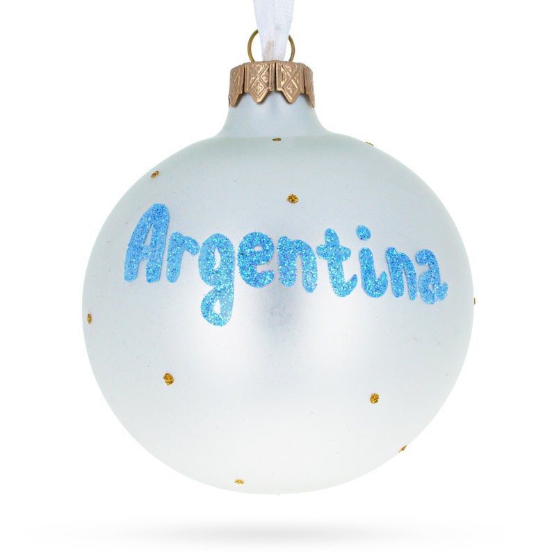 Flag of Argentina Glass Ball Christmas Ornament Etsy