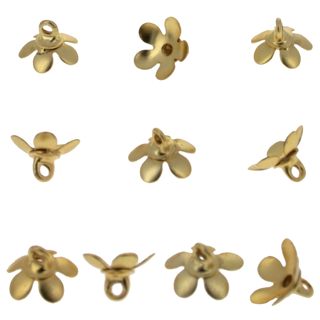 10 Gold Tone Metal Ornament Caps Egg Top Findings, End Caps Etsy