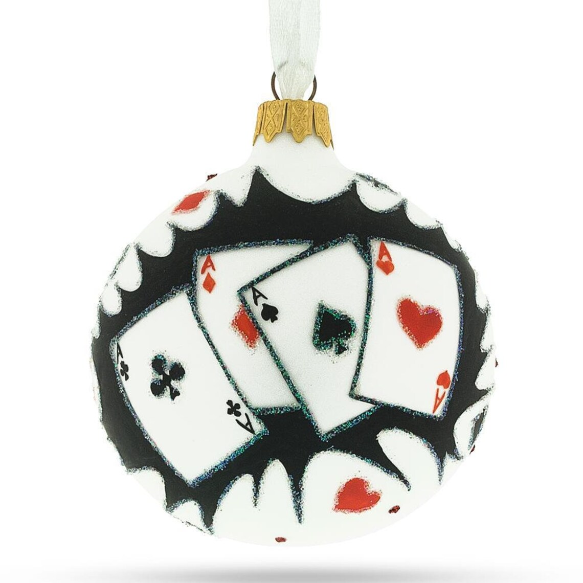 Playing Cards Deck Glass Christmas Ornament Etsy