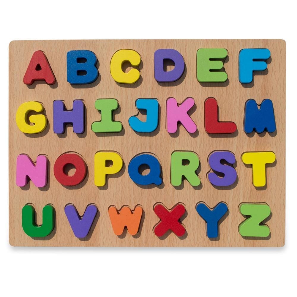 BestPysanky Multicolor Alphabet Learning Wooden Blocks Puzzle | Etsy