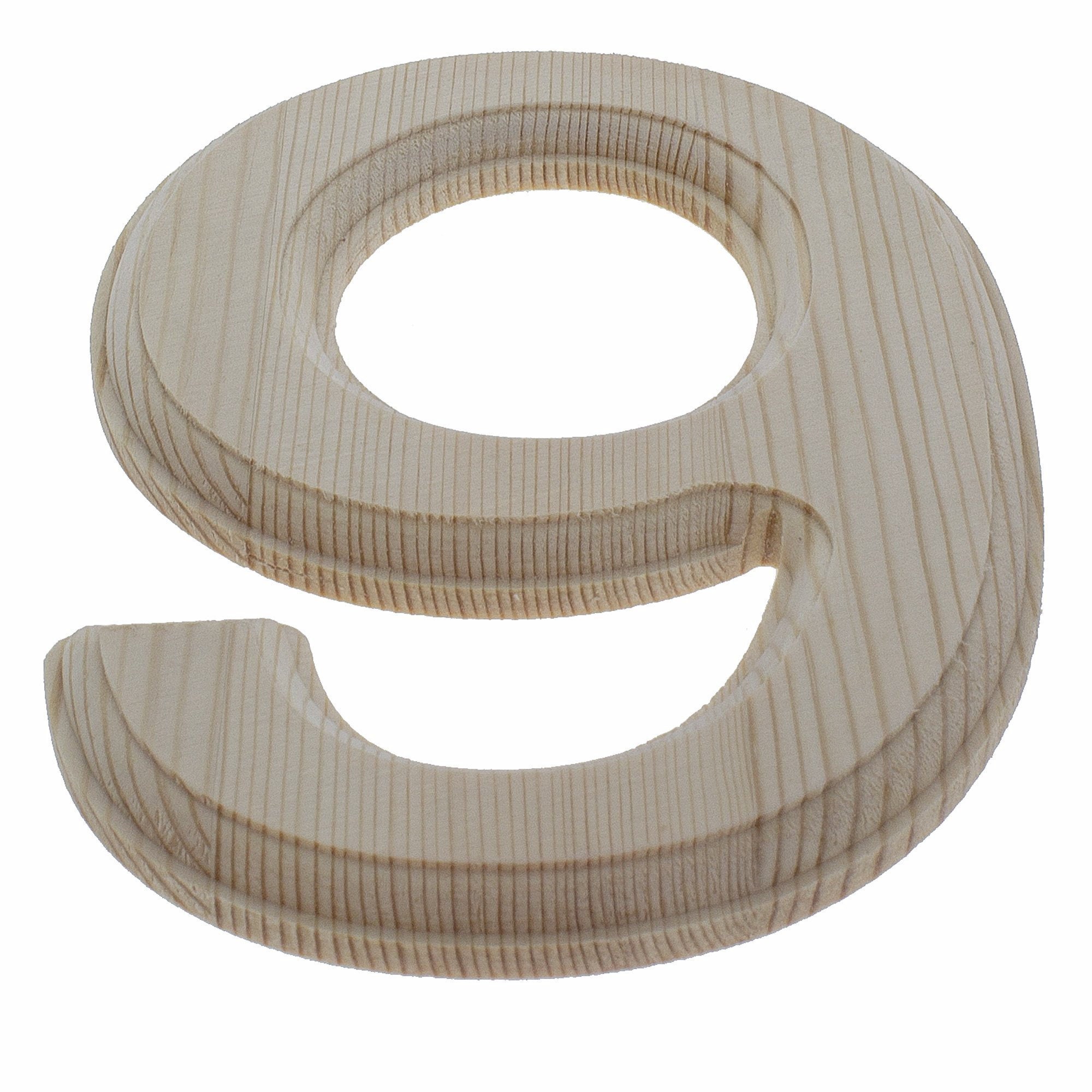 Unfinished Wooden Number 0 6.25 Inches