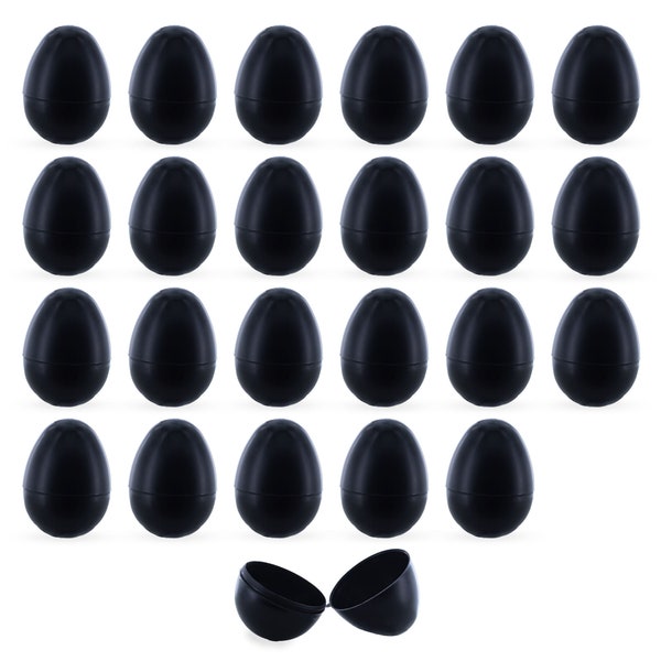 Erasable Fun: Set of 24 Matte Blackboard Plastic Easter Eggs, Each 2.25 Inches