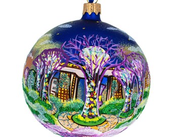 Botanic Gardens, Singapore Glass Ball Christmas Ornament 4 Inches