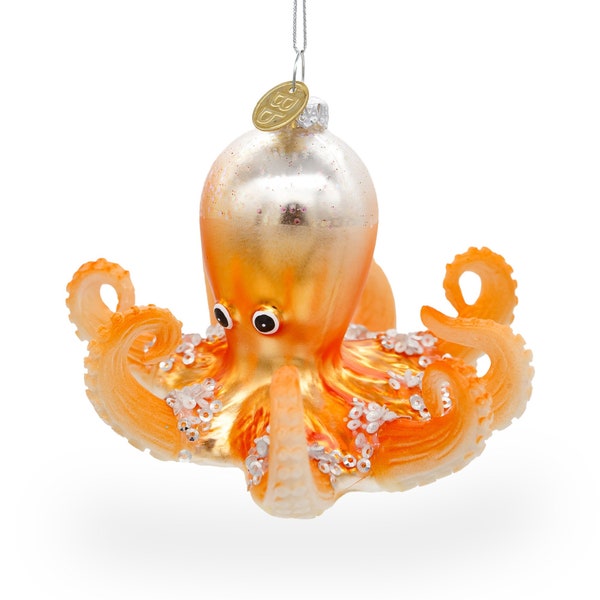 Bright Octopus - Blown Glass Christmas Ornament