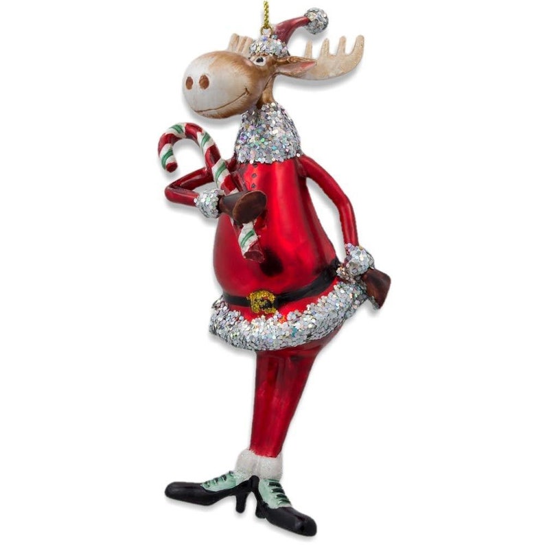 Orignal De Chubby Avec Lornement De Noel De Noel De Verre De Canne De Sucrerie 6 Pouces