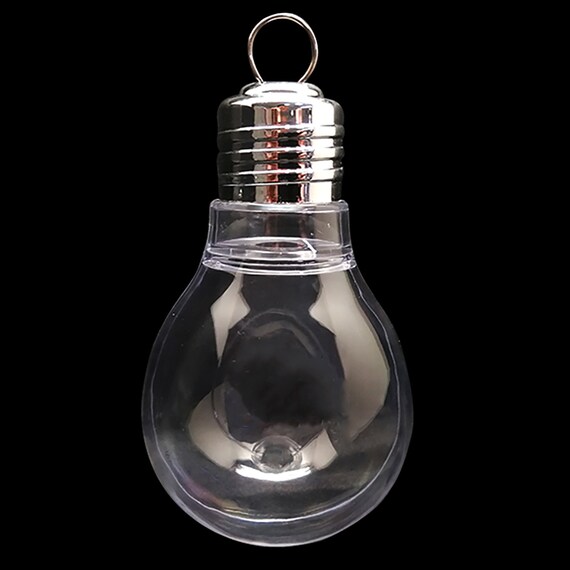 Light up Light Bulb Baubles Ornament Christmas Ball/ Personalized Clear  Plastic Light up Bulb Ornaments/ Custom Ornament 