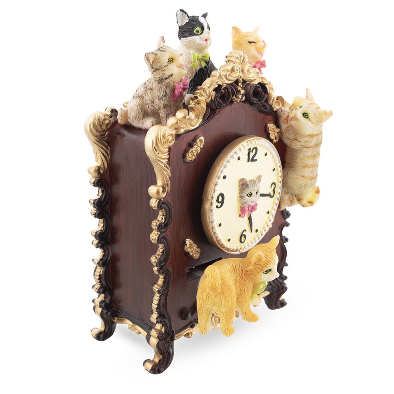 Cats Playing on the Clock Animated Music Box Etsy