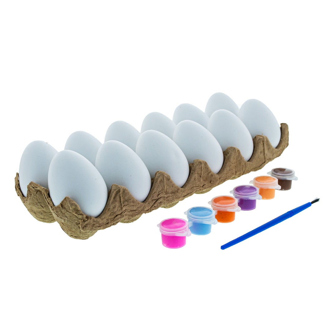 Set of 12 Plastic Easter Eggs Decorating Kit Etsy
