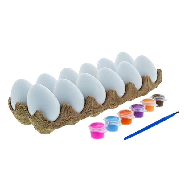 Set of 12 Plastic Easter Eggs Decorating Kit