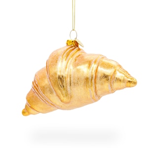 Flaky Butter Croissant - Blown Glass Christmas Ornament