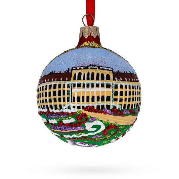 Schonbrunn Palace, Vienna, Austria Glass Ball Christmas Ornament 4 Inches