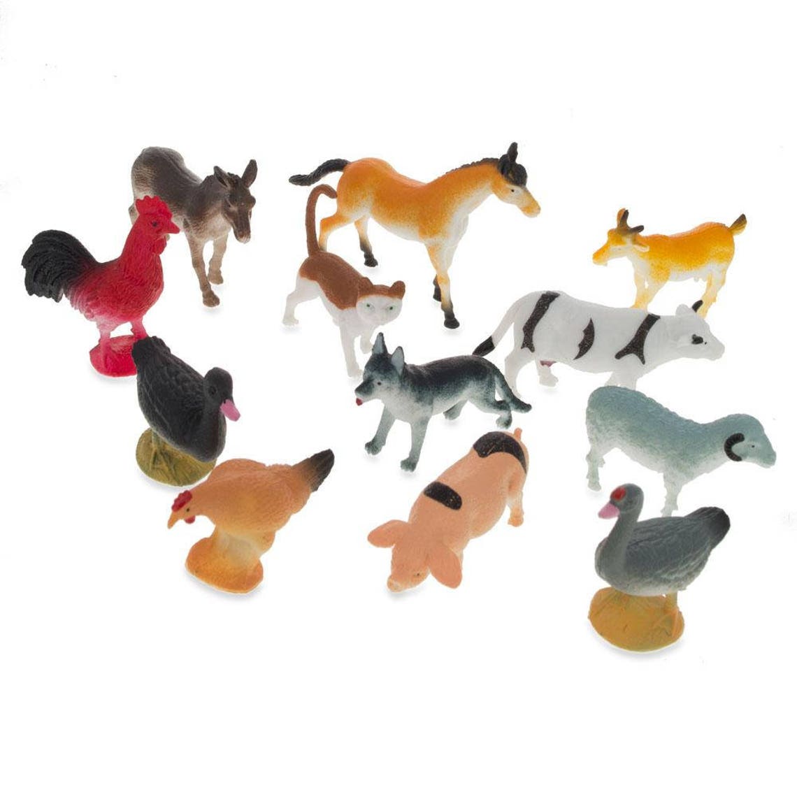 Bestpysanky Set of 12 Miniature Resin Farm Animal Figurines 2 Etsy