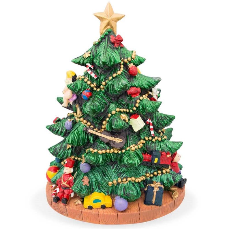 7.5 Rotating Tabletop Christmas Tree Figurine With Music Etsy