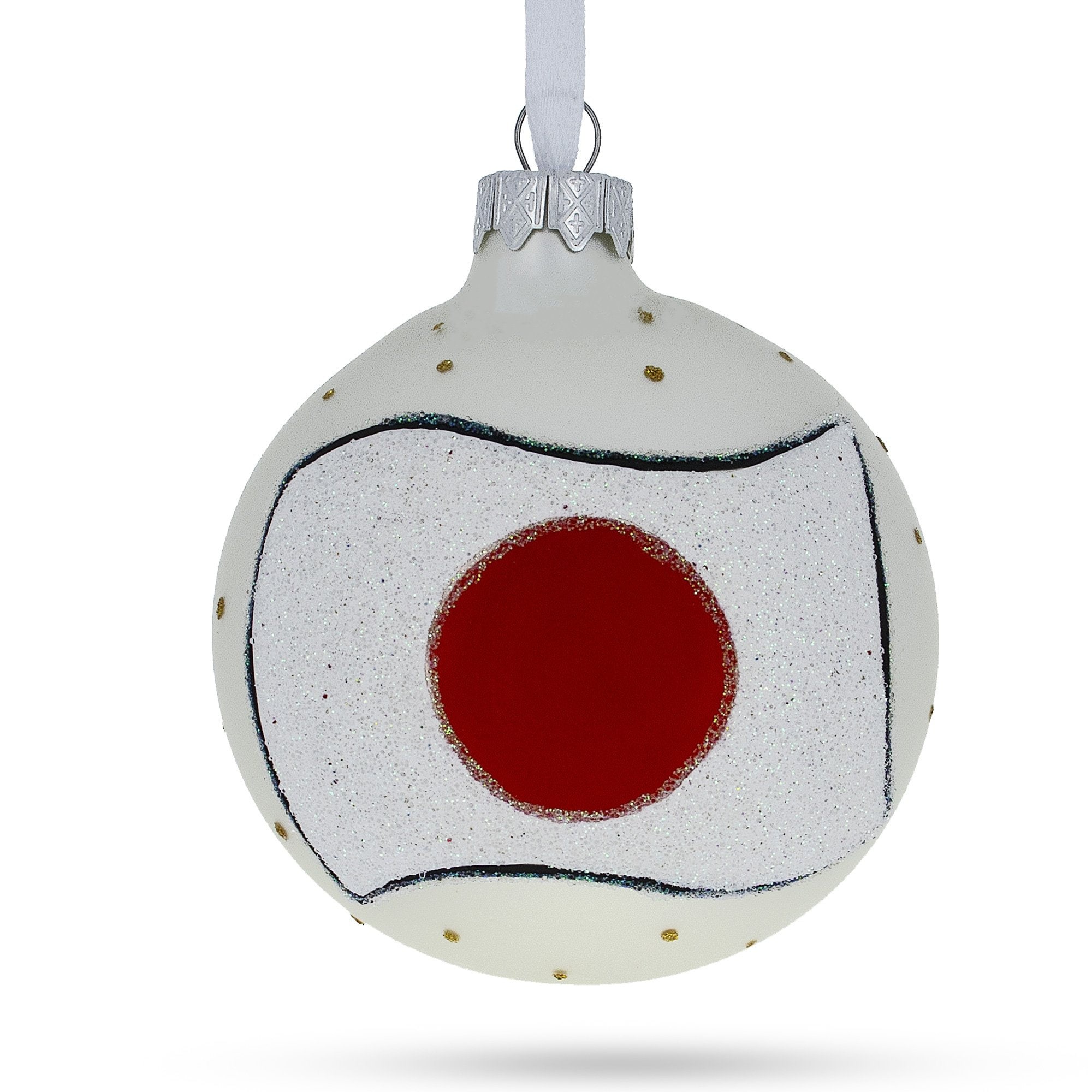 BestPysanky Flag of Taiwan Glass Ball Christmas Ornament