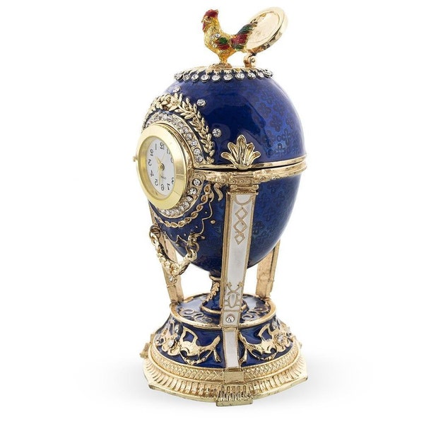 1900 Cockerel Royal Imperial Easter Egg in Blue