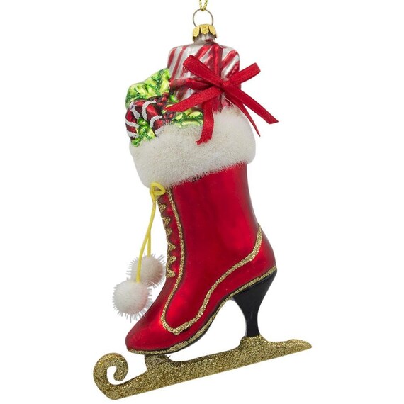 BestPysanky Ice Skating Gifts Glass Christmas Ornament 5 Etsy