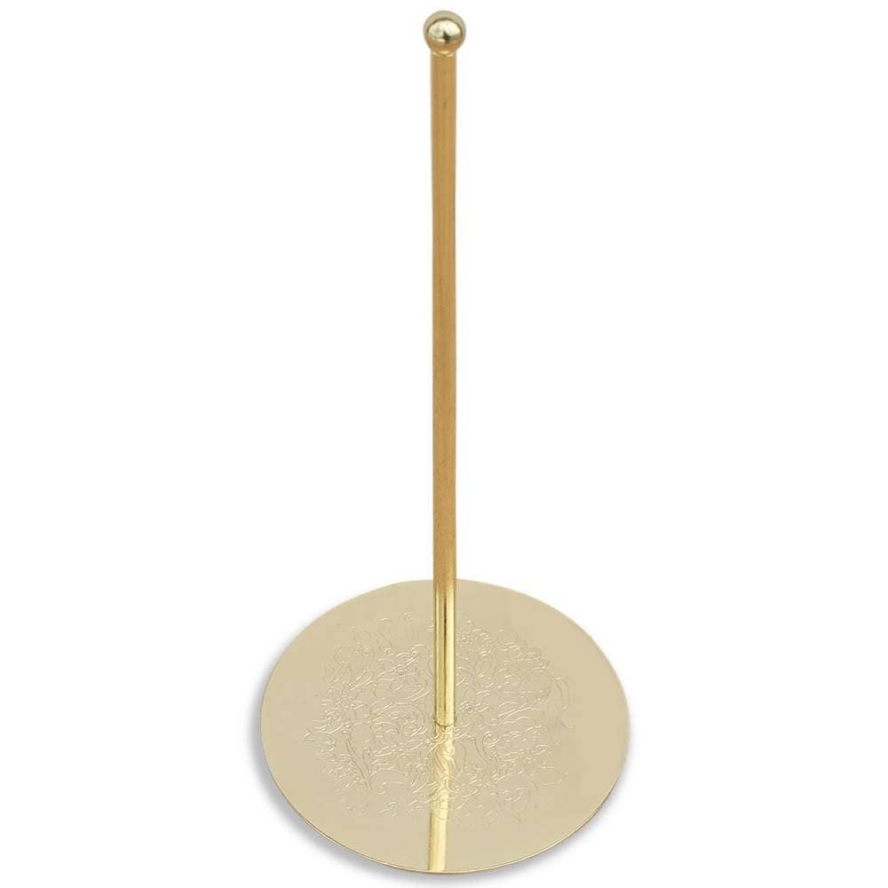 Gold Tone Etched Metal Tree Topper Holder Stand Display 9.75 Etsy