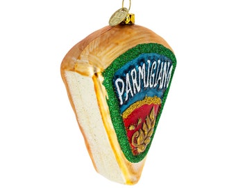 Authentic Italian Cheese - Blown Glass Christmas Ornament