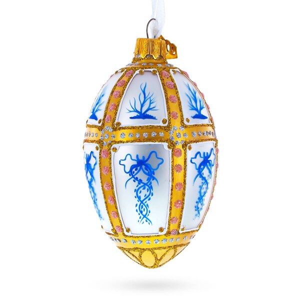 1899 Kelch 12 Panel Royal Egg Glass Ornament 4 Inches
