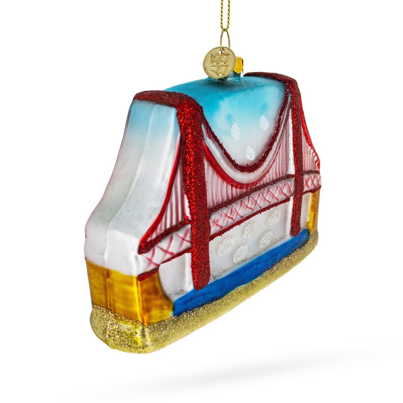 New York City Bridge Glass Christmas ornament