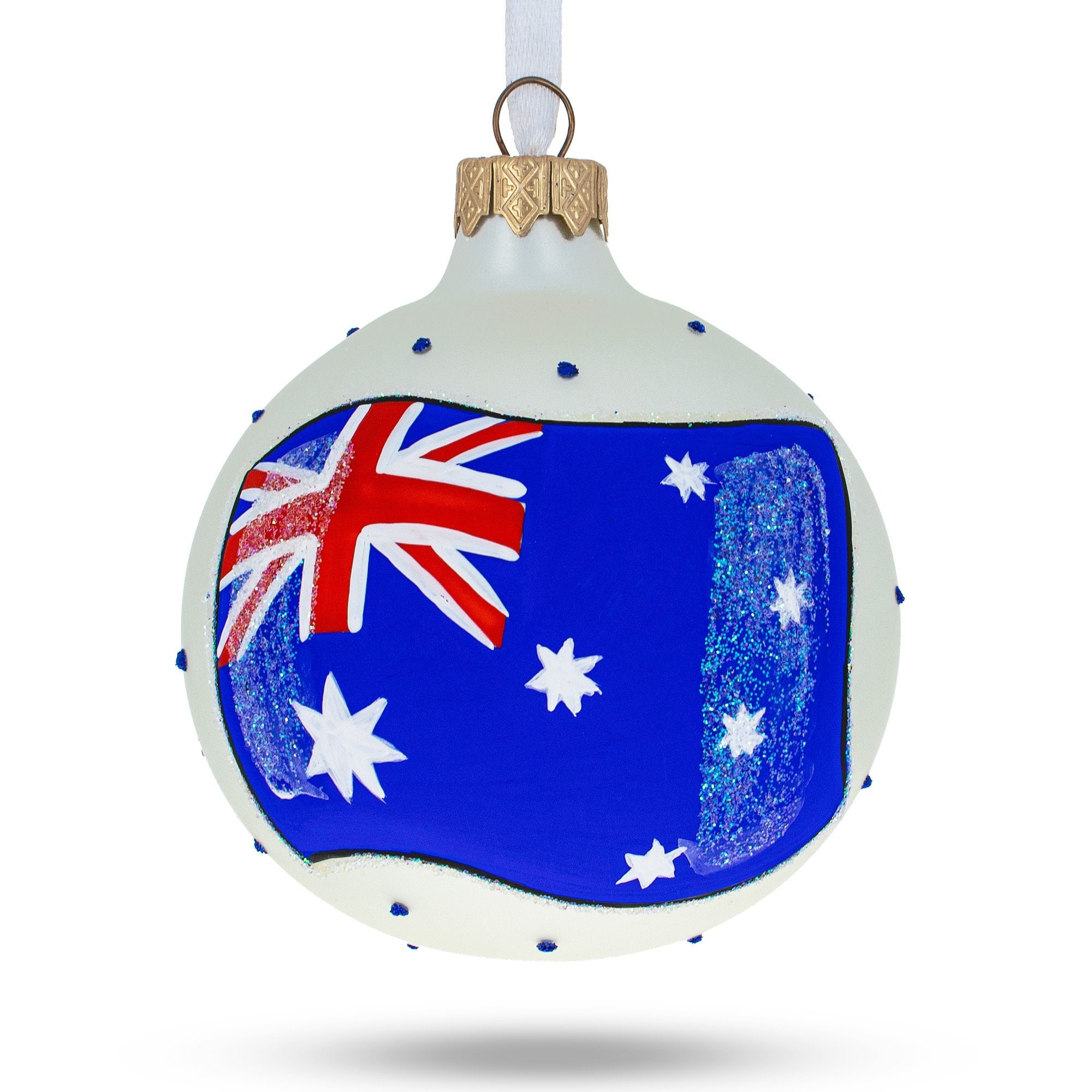 Buy Flag of Australia Glass Ball Christmas Ornament 3.25 Inches