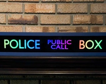 Police Public Call Box - TARDIS - Multifunction Multicolor Lighted LED Sign - Doctor Who w/remote control