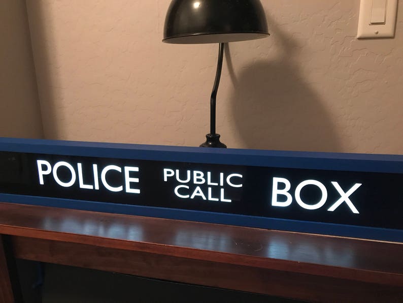 Police Public Call Box TARDIS Lighted Sign Doctor Who w/remote control image 3