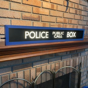 Police Public Call Box TARDIS Lighted Sign Doctor Who w/remote control image 1