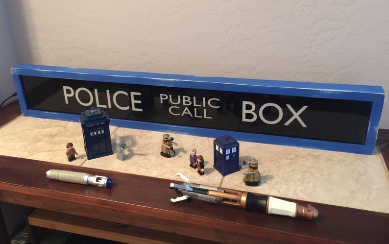 Police Public Call Box TARDIS Lighted Sign Doctor Who w/remote control image 4